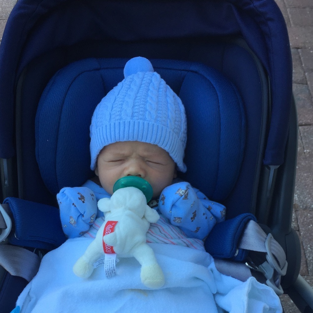 Kissy Kissy Soft Knit Blue Baby Hat